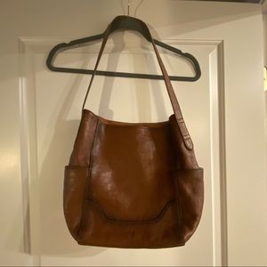 Frye Leather Side Pocket Hobo